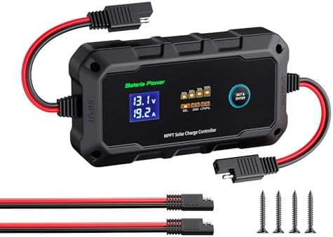 sunrock 20 20a mppt solar charge controller with lcd display