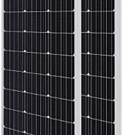 HQST 2pcs Upgraded 100W 12V Monocrystalline Solar Panel for Off-Grid Applications