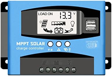 werchtay 30a mppt solar charge controller with lcd display