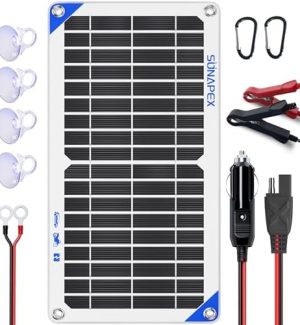 sunapex waterproof 10w solar panel car battery charger for 12v