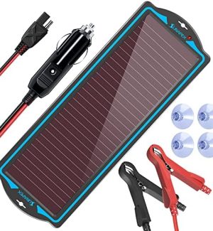 sunapex waterproof 12v solar trickle charger for car battery maintenance