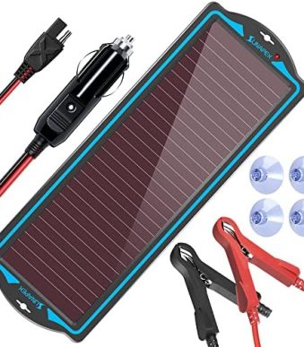 sunapex waterproof 12v solar trickle charger for car battery maintenance