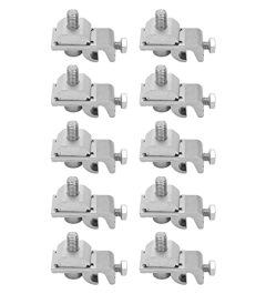 10Pcs Solar Mounting System Grounding Clip Lug Solar Panel Brackets Clamps Photovoltaic Support Parts with Good Compatible
