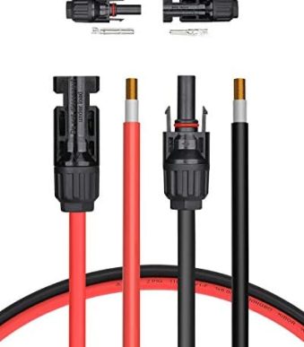bougerv 20ft 12awg solar extension cable set