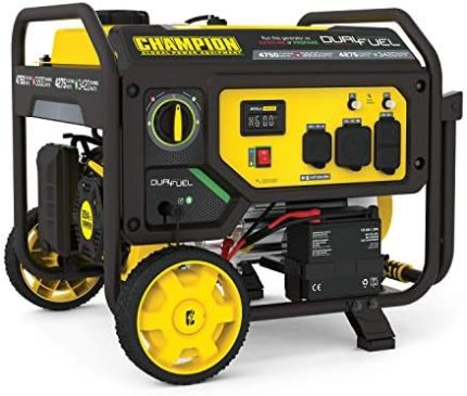 Champion Power Equipment 201052 4750/3800-Watt Dual Fuel Portable Generator with Electric Start