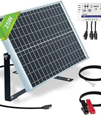eco-worthy 25w 12v off-grid solar panel kit for car rv marine boat