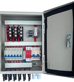 gx electrical 6-string solar combiner box with 80a circuit breakers