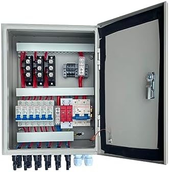 gx electrical 6-string solar combiner box with 80a circuit breakers
