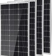 traver force 100w monocrystalline solar panel 4-pack