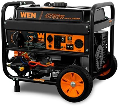 wen df475t 4750-watt dual fuel portable generator with electric start