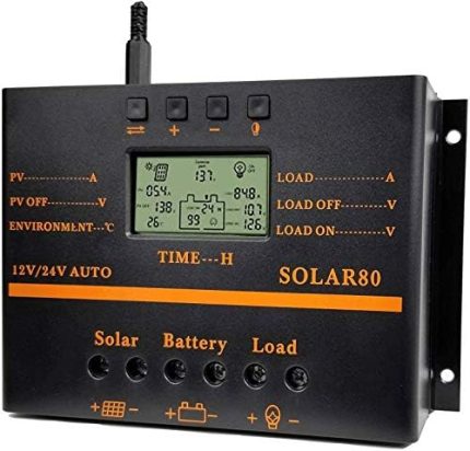 zhc solar charge controller 80a 12v/24v pwm panel charger with usb
