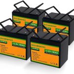 ECO-WORTHY Lithium Battery with BMS 12V 100Ah 4 Pack LiFePO4
