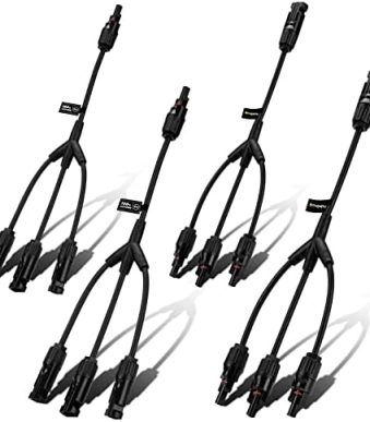 BougeRV Solar Y Branch Connectors 1 to 3: Parallel Panel Connections Kit