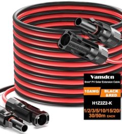 Oududianzi Vansdon 20ft 10AWG Solar Panel Extension Cable with Connectors