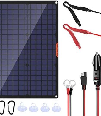 OYMSAE Solar Panel Trickle Charger 30W 12V