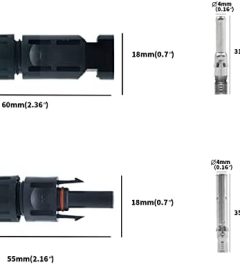JMELEHW 16PCS Solar Panel Connectors Waterproof (8 Pairs)
