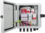 PowGrow 4-String Metal Solar Combiner Box with Surge Protection