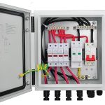 PowGrow 4-String Metal Solar Combiner Box with Surge Protection