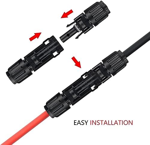 SGANGCAR 25FT Solar Extension Cable with Connectors and Adaptor