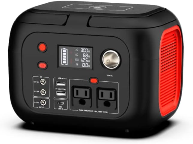 ENOFLO Portable Power Station 300W Power Bank with 9 Outputs