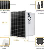 SUNSUL 100W Monocrystalline Solar Panel: Versatile Off-Grid Power Solution