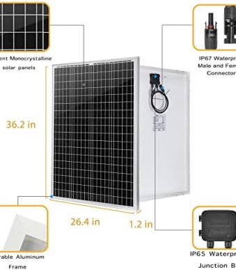 SUNSUL 100W Monocrystalline Solar Panel: Versatile Off-Grid Power Solution