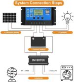 FLTXNY POWER 20A Solar Charge Controller with LCD Display
