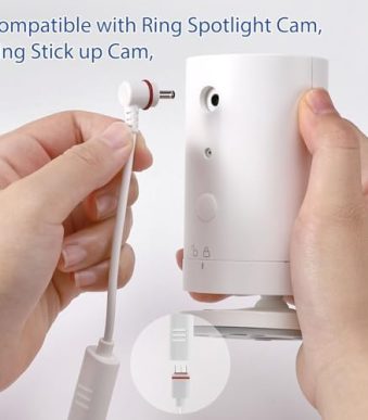 Kakajuelo Solar Panel for Ring Camera with 13ft Cable