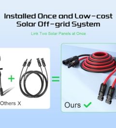 Bateria Power 10.8FT Y-Branch Solar Connectors Extension Cable