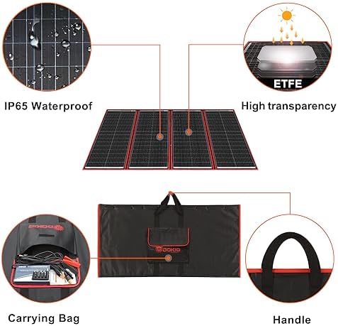 DOKIO Portable 300w Solar Panel Kit for Camping and RVs