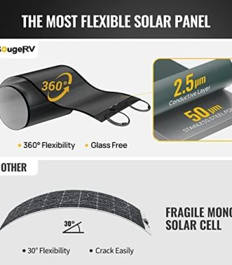 BougeRV Yuma 100W CIGS Thin-Film Flexible Solar Panel