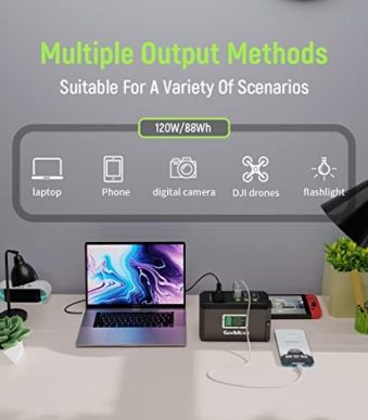 GENSROCK Portable Lithium Battery Power Station for Outdoor Activities