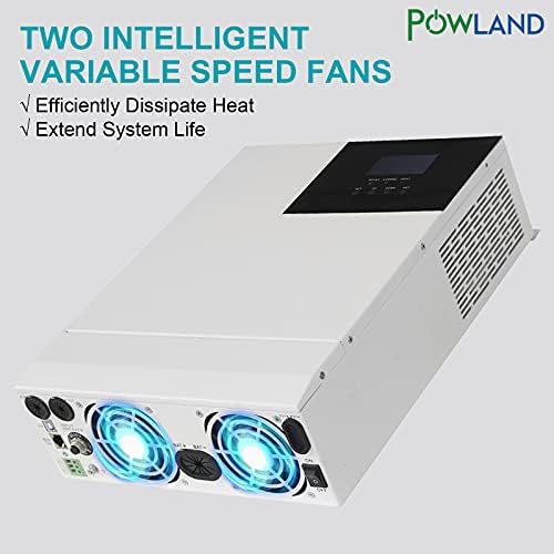 Powland 3000W Solar Inverter with Built-in MPPT Charge Controller