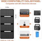 Powkey Portable Power Station with Solar Panel for Emergency Use