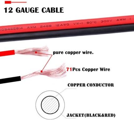 iGreely 12AWG SAE Power Automotive Extension Cable