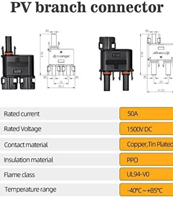 Trisinger IP68 Waterproof Solar Branch Connector Pair