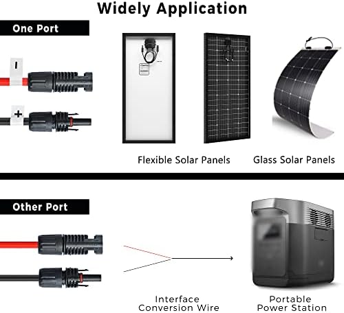JJN Solar Extension cable with connectors and adaptors