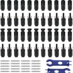 KEDAKEJI 44PCS Solar Panel Connectors with 10AWG Male/Female Pairs