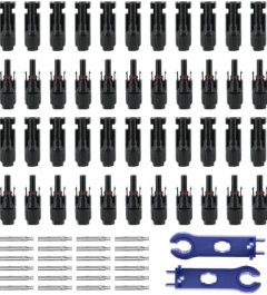 KEDAKEJI 44PCS Solar Panel Connectors with 10AWG Male/Female Pairs
