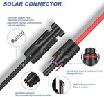 SUNSUL 5FT 10AWG Solar Panel Wire with Connectors for Off-Grid Use