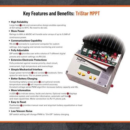 Morningstar Reliable Tristar 60A MPPT Solar Charge Controller