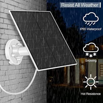 SANKABA 5W USB Solar Panel for Security Cameras, IP65 Waterproof
