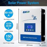 POWLAND 100A MPPT Solar Charge Controller with LCD Display