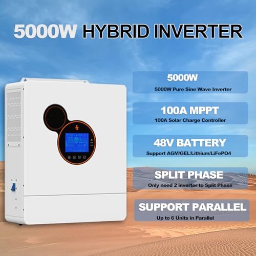 Y&H 5000W Hybrid Solar Inverter with MPPT Charge Controller