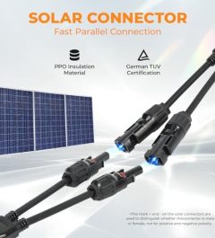 Pjerjzn Solar Panel Y Branch Splitter Connector 30A 1x4MM (1 Pair)