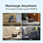 EF ECOFLOW River 2 - Portable 256Wh Power Station, Fast Charging