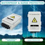 EXCELFU Waterproof Solar Combiner Box with Lightning Protection for Solar Panels