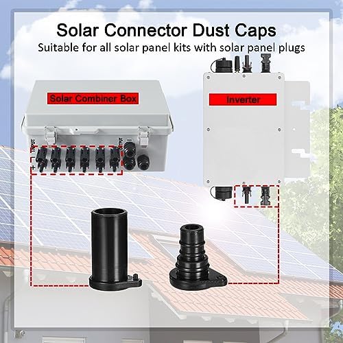 ELFCULB Solar Panel Connector Cap 6 Pairs of Weather Resistant