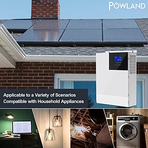 Powland 3000W Solar Inverter with Built-in MPPT Charge Controller