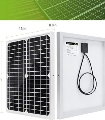 Topsolar 20W 12V Solar Panel Kit with Charge Controller